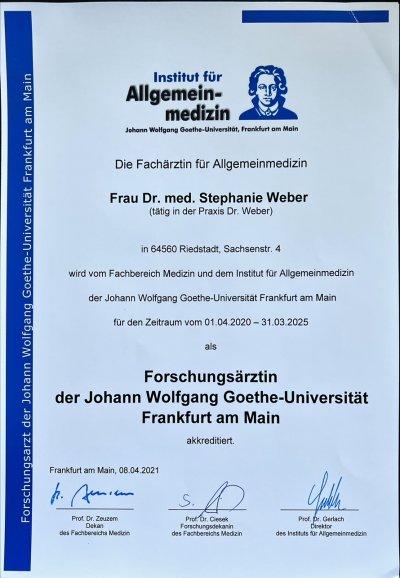 Zertifikat Forschungspraxis 2020-2025